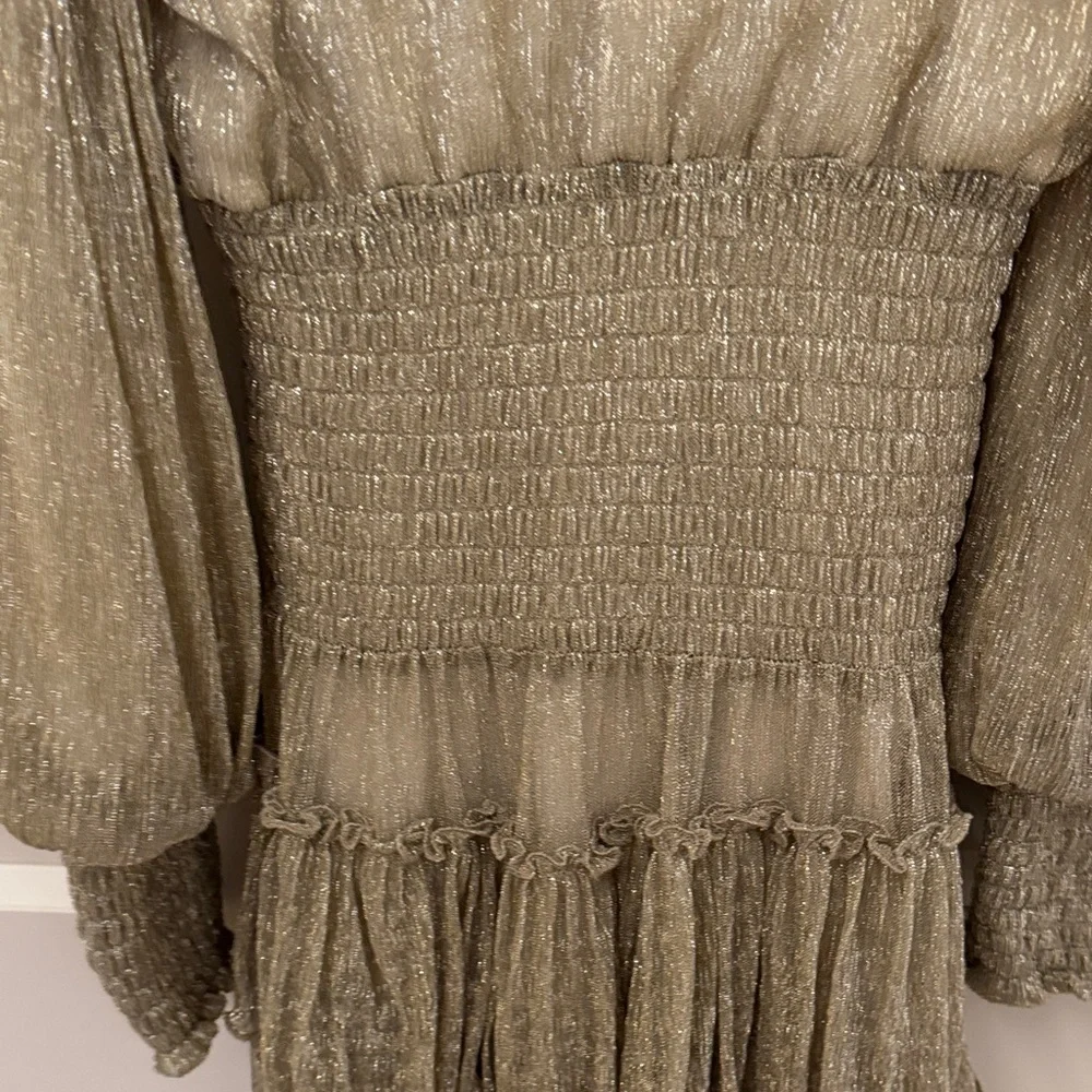 Habitual Metallic Gold sparkle Dress - Picture 5 of 6